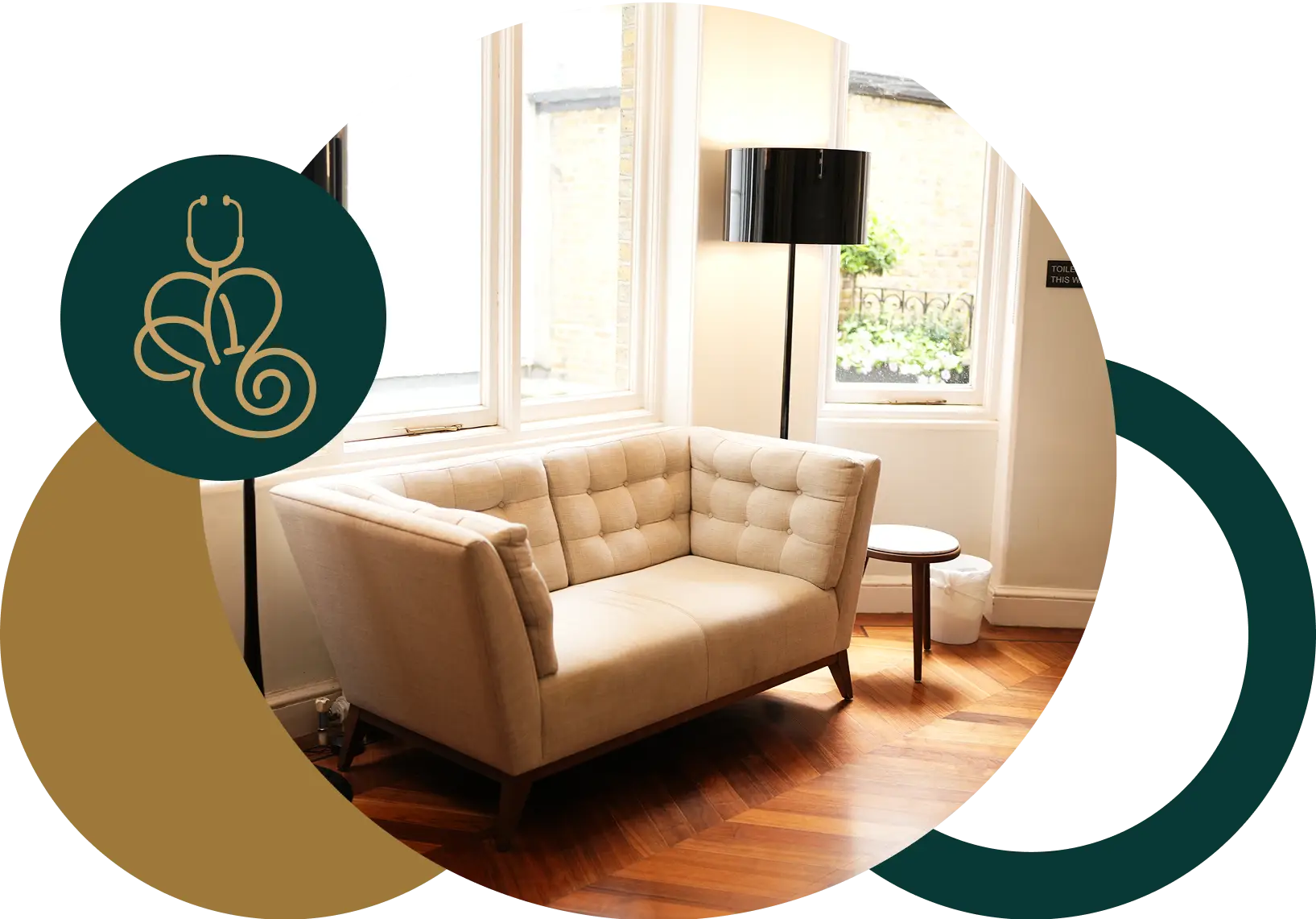 Front entrance of Harley AVM medical clinic on Harley Street, London