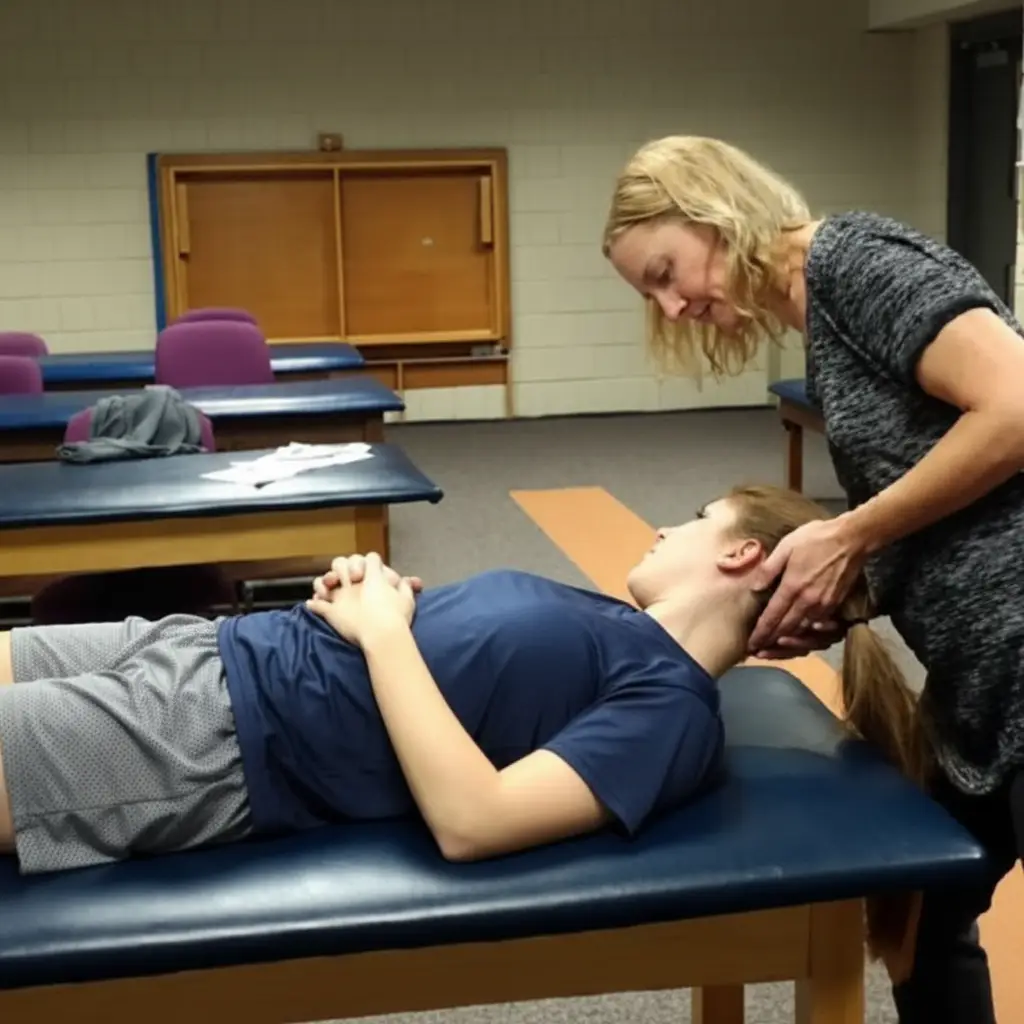 horizontal supine roll test to assess positional vertigo at Harley HVM