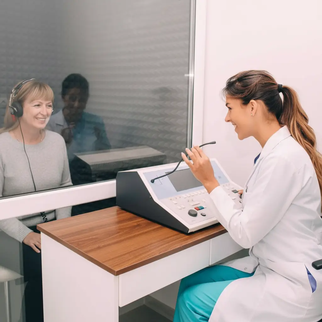 LDL test equipment used for loudness tolerance evaluation