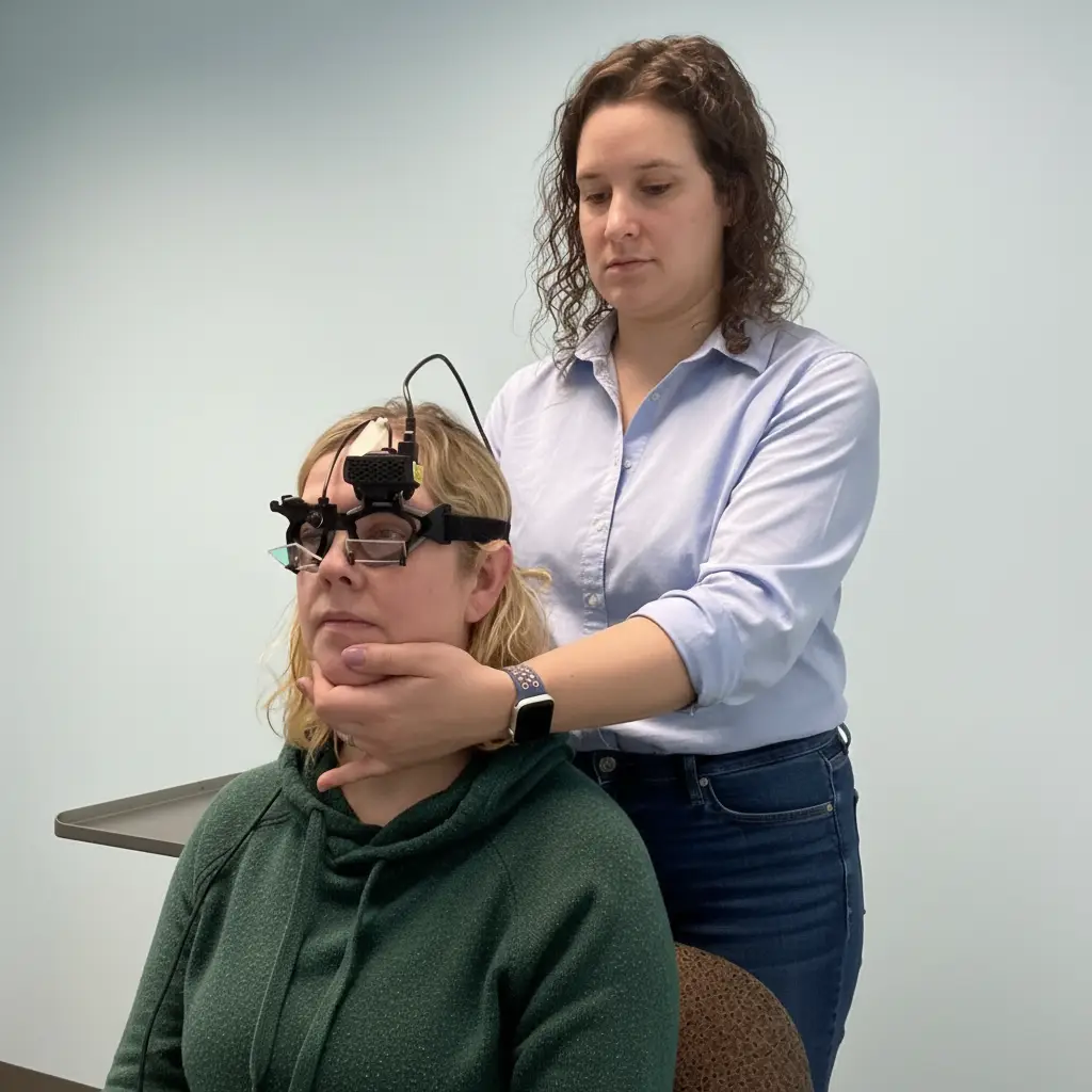 video head impulse test to assess vestibulo-ocular reflex at Harley HVM