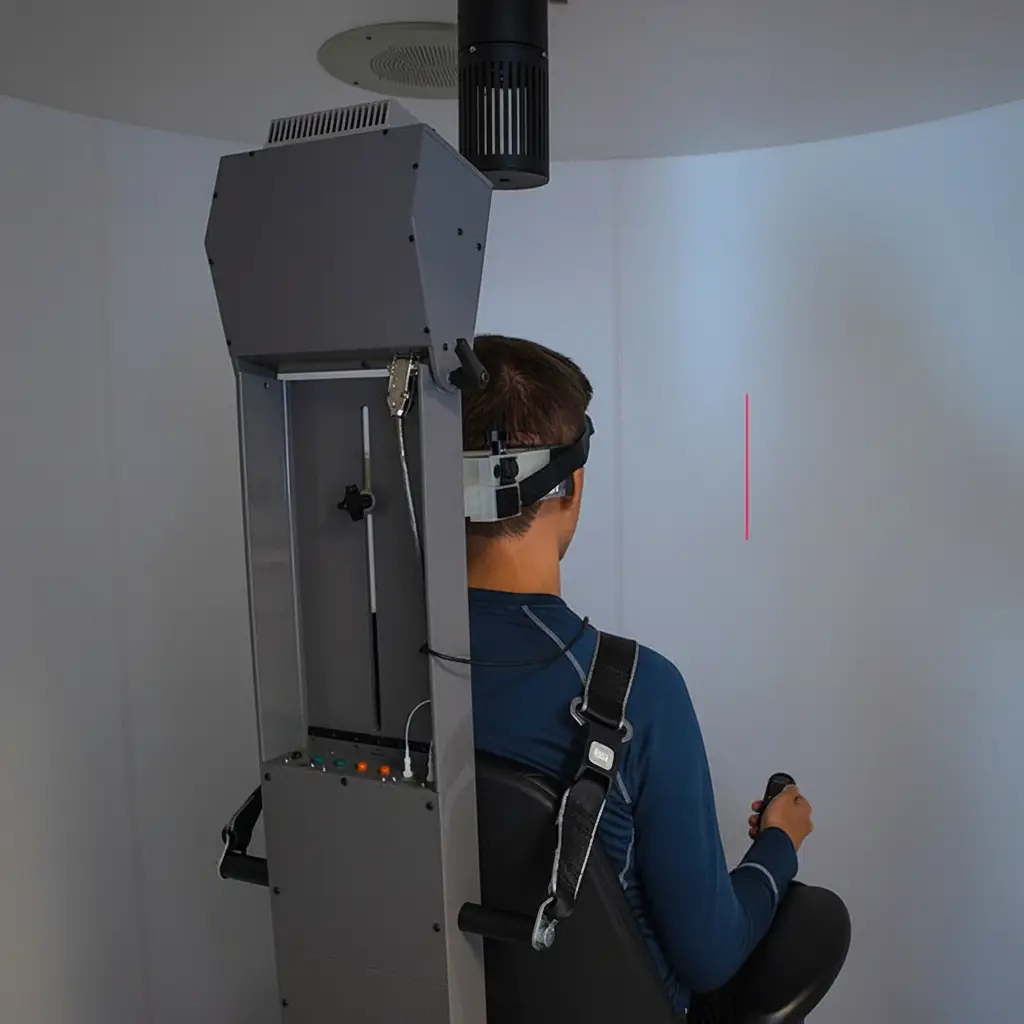 subjective visual vertical and horizontal testing at Harley HVM,