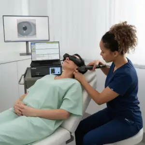 inner ear response using caloric test at Harley HVM