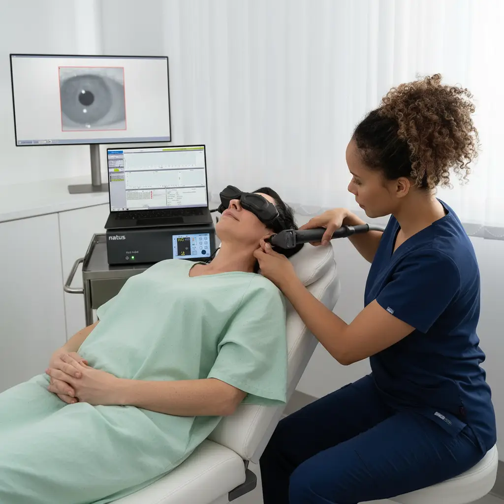 inner ear response using caloric test at Harley HVM