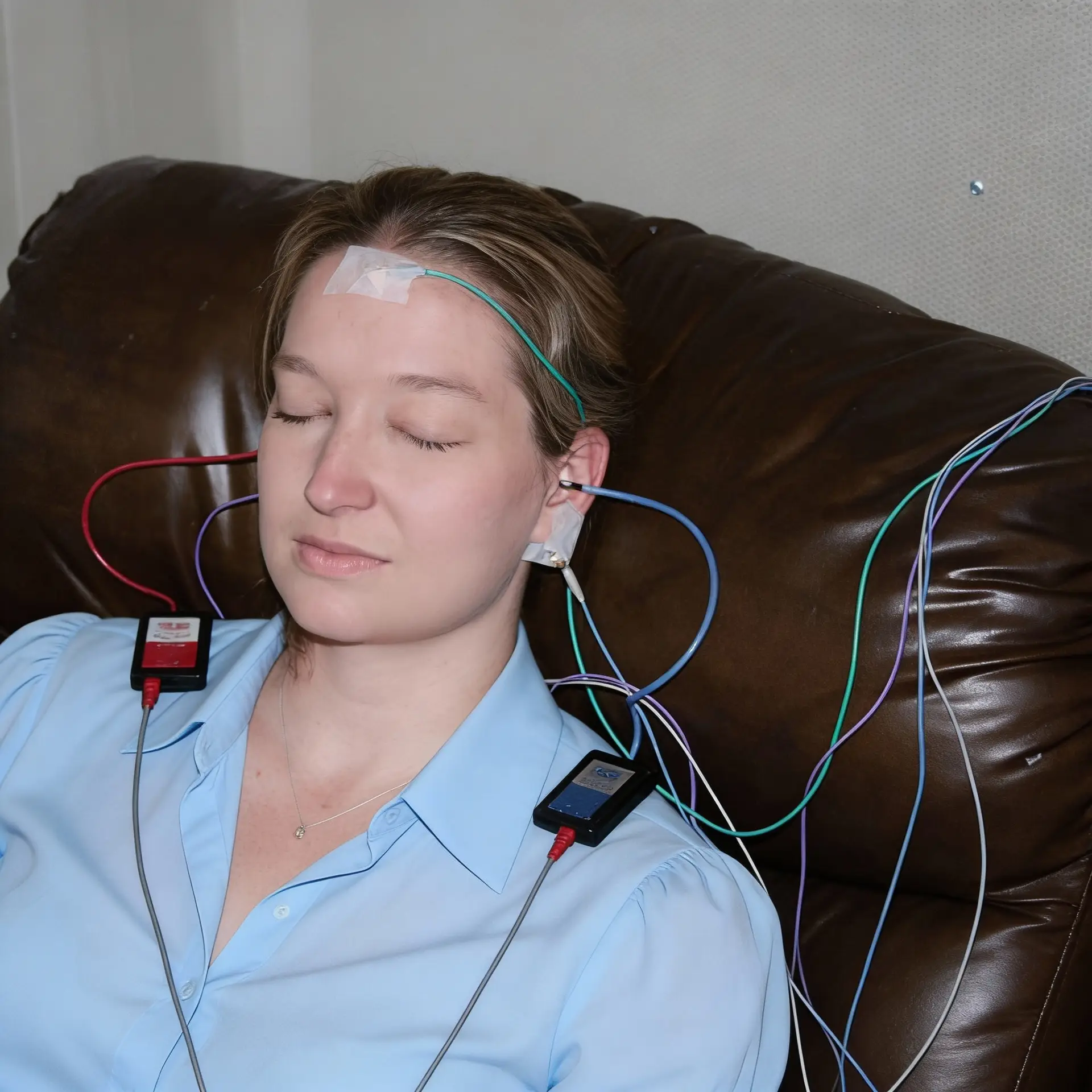 ABR testing equipment recording brainstem responses to sound