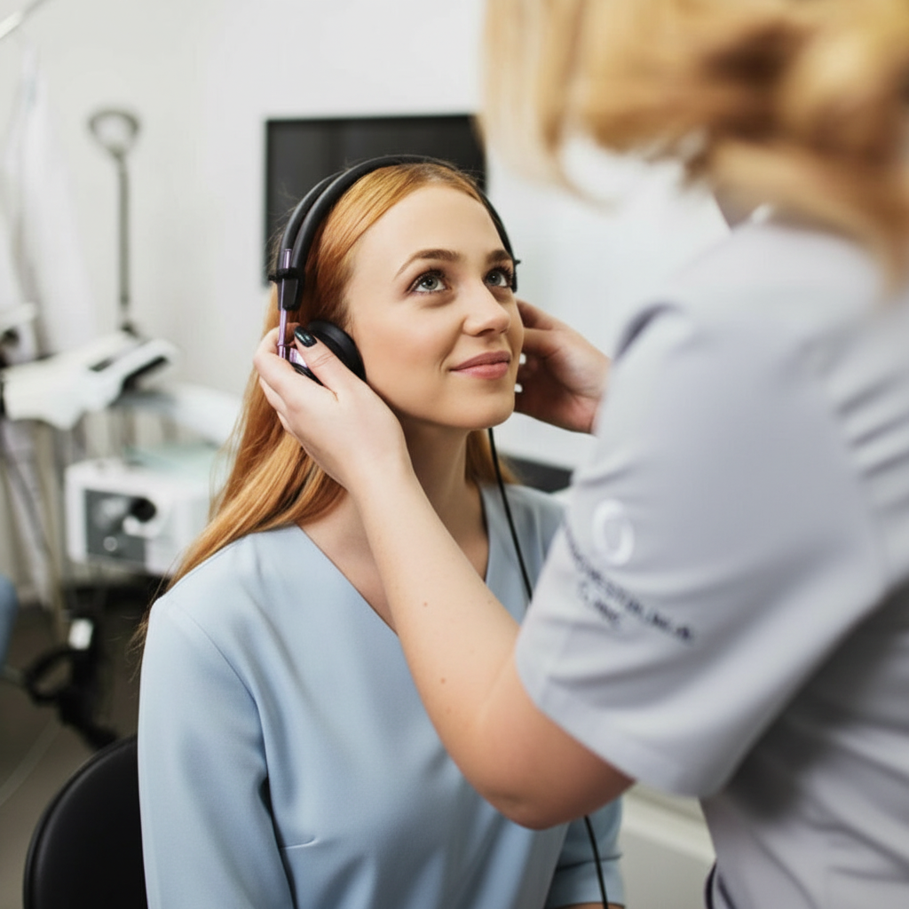 Harley AVM clinician explaining Chiari malformation MRI results to patient in London