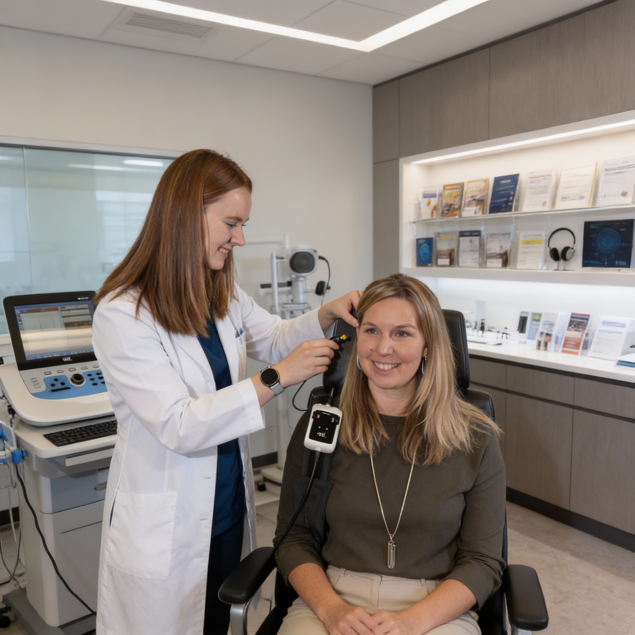 Audiology testing session for immune-related inner ear hearing loss