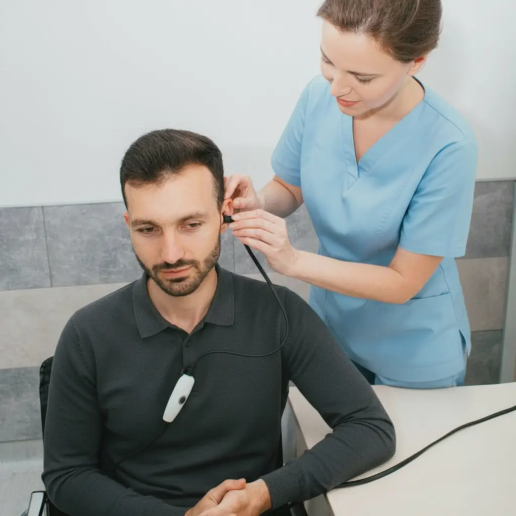 Pediatric otoacoustic emissions test for hearing function in London